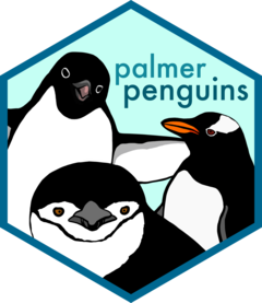 Hex logo for 'palmerpenguins' R package